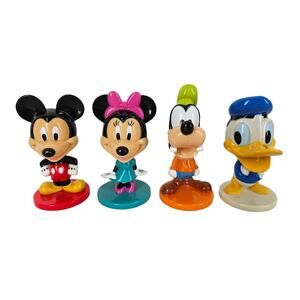 VINTAGE KELLOGG’S DISNEY MICKEY & FRIENDS BOBBLEHEAD 4 SET – 2003 CEREAL PREMIUM